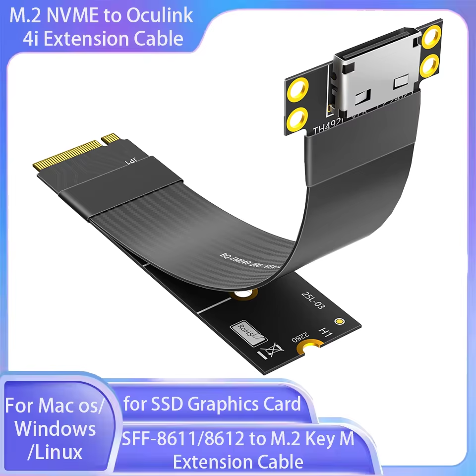 Oculink Egpu Mini Pc - Кабель-удлинитель M.2 NVME на Oculink 4i,