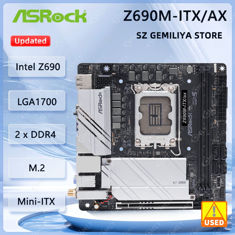 Материнская плата ASROCK Z690M – обзор и цена Lga1700 Itx Motherboard Ddr5
