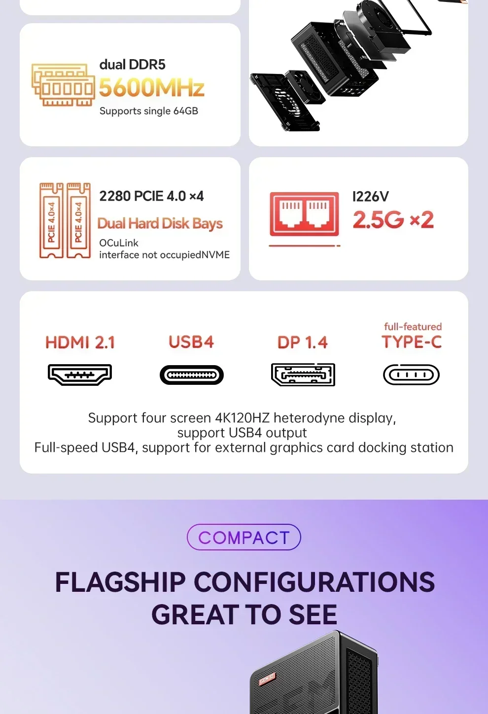 Игровой мини-ПК Aoostar GEM12  – обзор и цена Amd Ryzen 7 7840Hs Mini Pc
