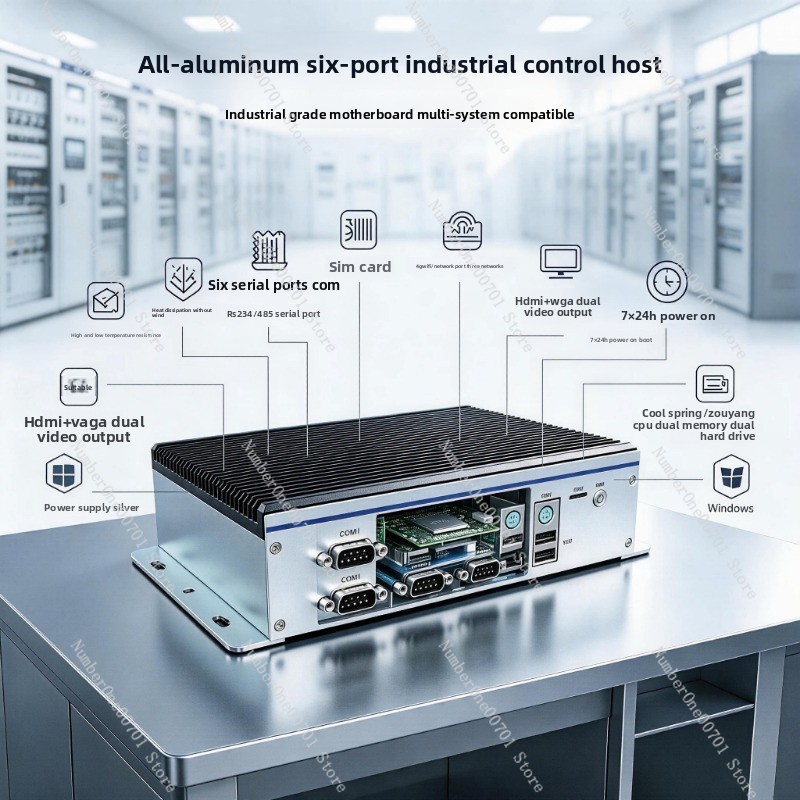Безвентиляторный встраиваемый  – обзор и цена Fanless Industrial Pc Rs485 Core I7